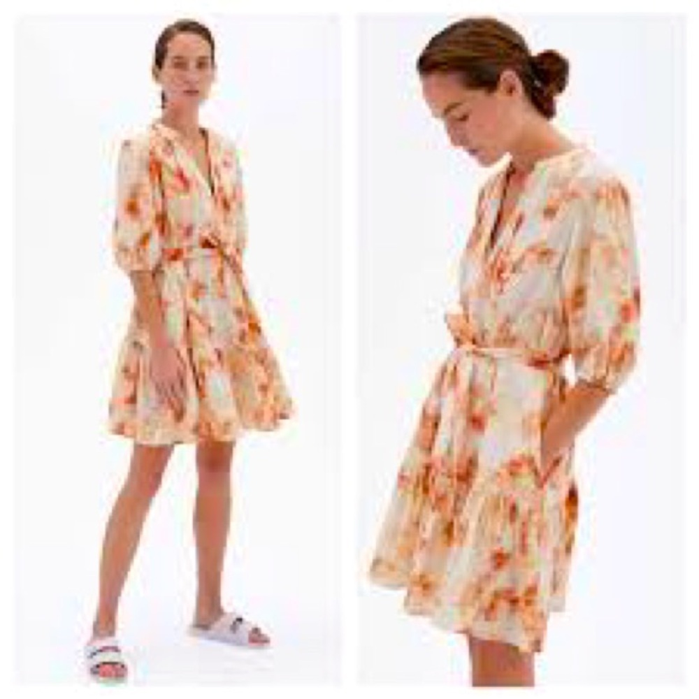 Jonathan Simkhai tie dye wrap mini dress